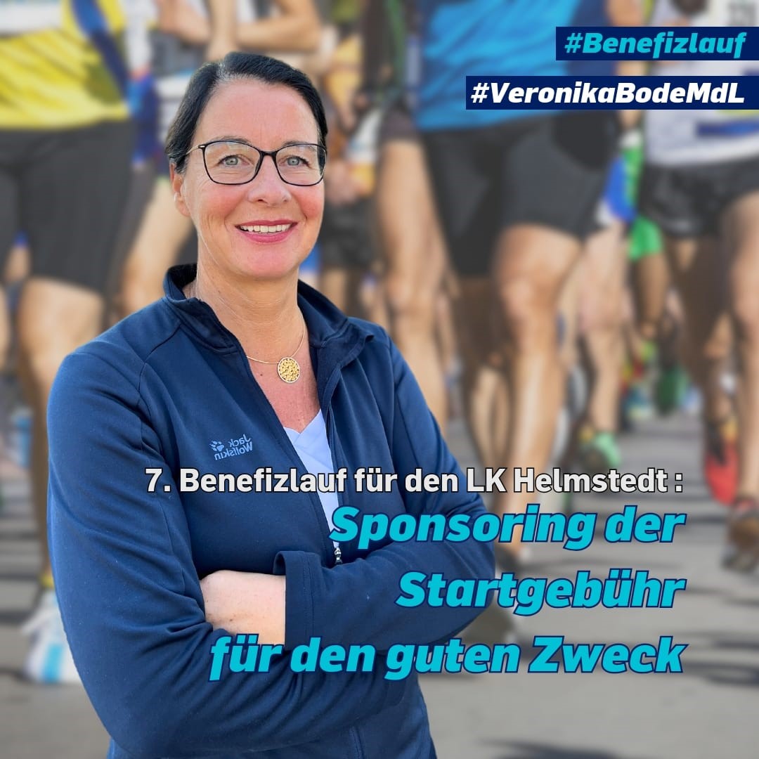 Veronika Bode sponsert den Start beim Benefizlauf am 1. Juli 2023 in Helmstedt